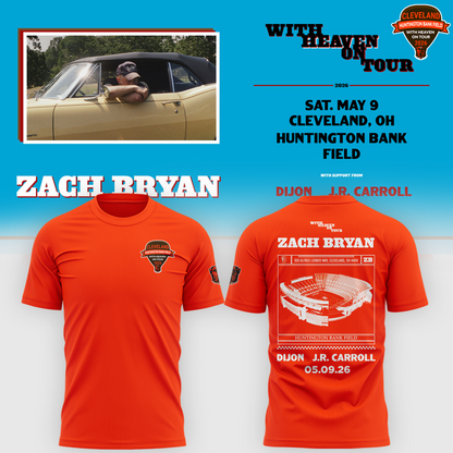 1.Limited Edition Cleveland Browns x Zach Bryan Tshirt 2026