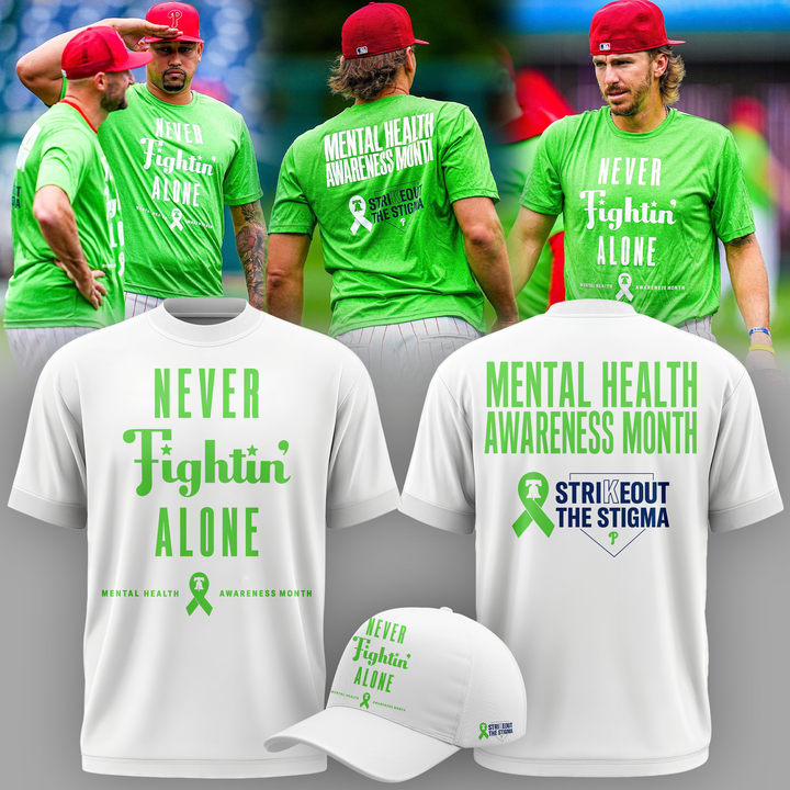 Limited Edition Philadelphia Phillies Never Fightin Alone White Tshirt 2026