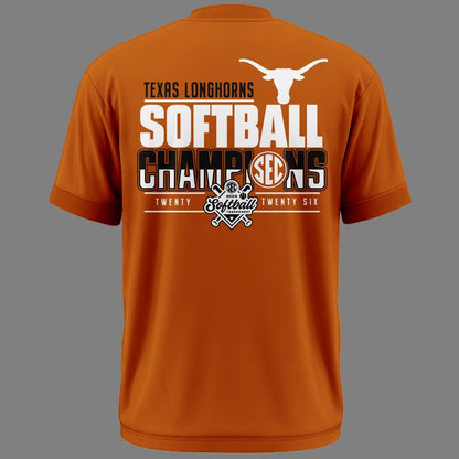 Special New Edition Texas Softball SEC Champions Orange Tshirt 2026
