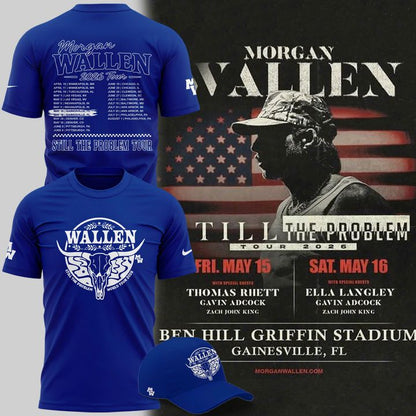 2.Limited Edition Morgan Wallen x Florida Gators Blue Tshirt 2026