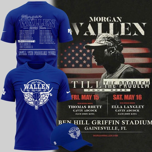 2.Limited Edition Morgan Wallen x Florida Gators Blue Tshirt 2026