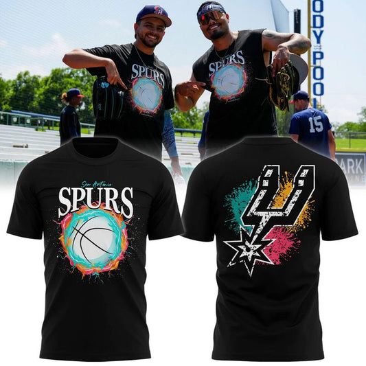 Official San Antonio Spurs 25/26 Playoff Game 5 Black T-Shirts