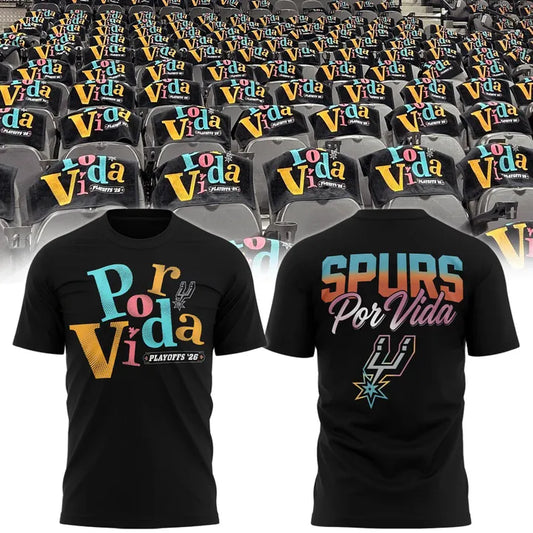 _Official San Antonio Spurs 2026 Playoff Game 5 Black T-Shirts