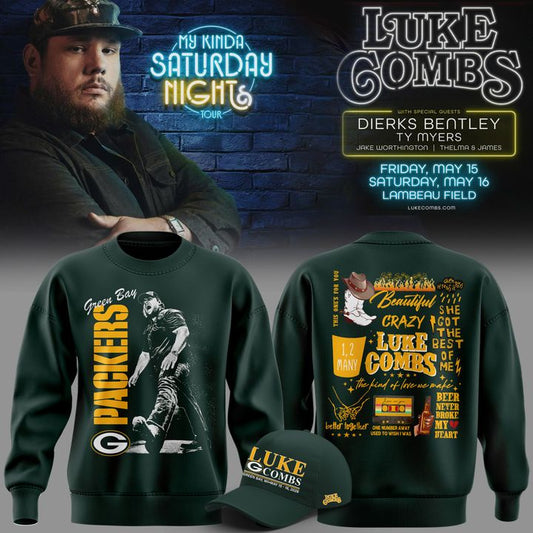 Green Bay Packers x LC My Kinda Saturday Night Tour 2026 Limited Editions Sweatshirt