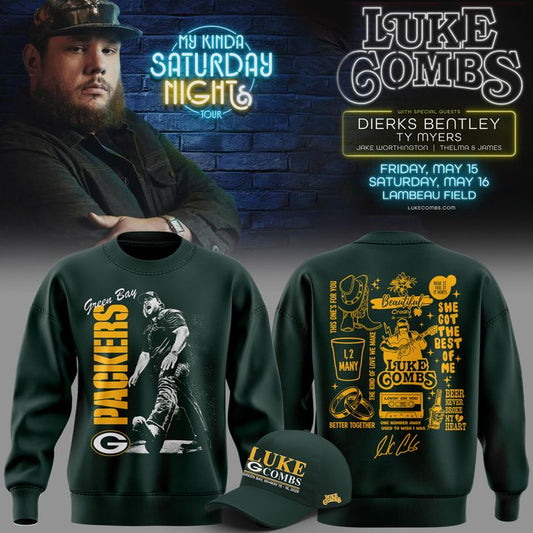 Green Bay Packers x LC My Kinda Saturday Night Tour 2026 Limited Editions Sweatshirt