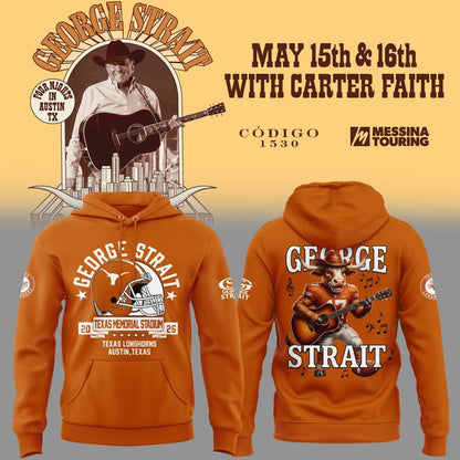 Limited Edition King George Strait x Texas Longhorns Football - The King of Country Music Hoodie