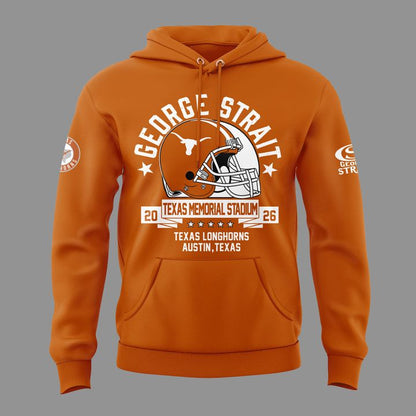 King George Strait x Texas Longhorns Football - The King of Country Music Hoodie