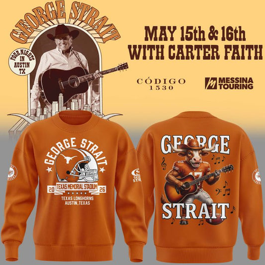 Limited Edition King George Strait x Texas Longhorns Football - The King of Country Music Sweatshirt
