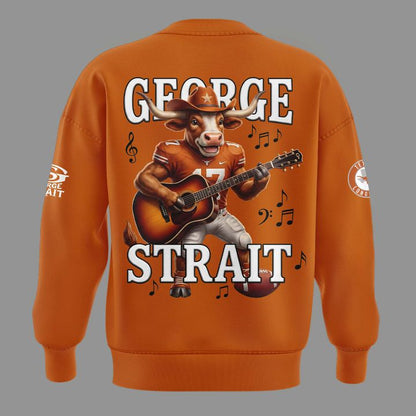 Limited Edition King George Strait x Texas Longhorns Football - The King of Country Music Sweatshirt