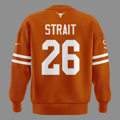 Limited Edition 26 King George Strait x Texas Longhorns Football - The King of Country Music Sweatshirt