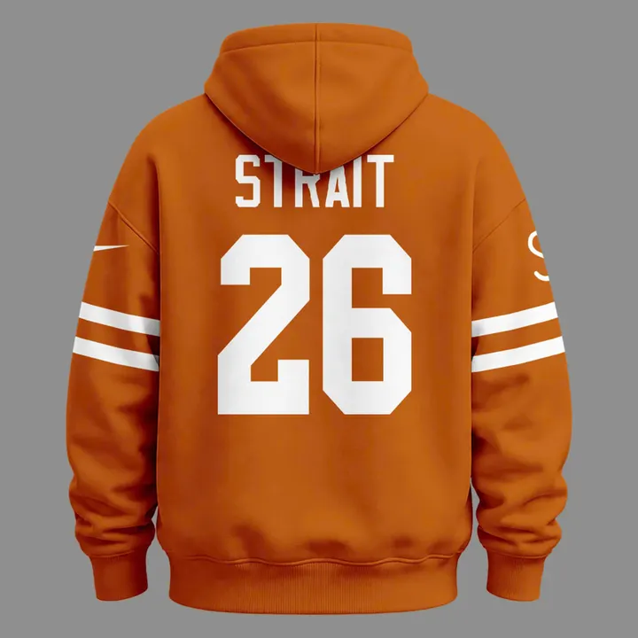 Number 26 King George Strait x Texas Longhorns Football - The King of Country Music Hoodie