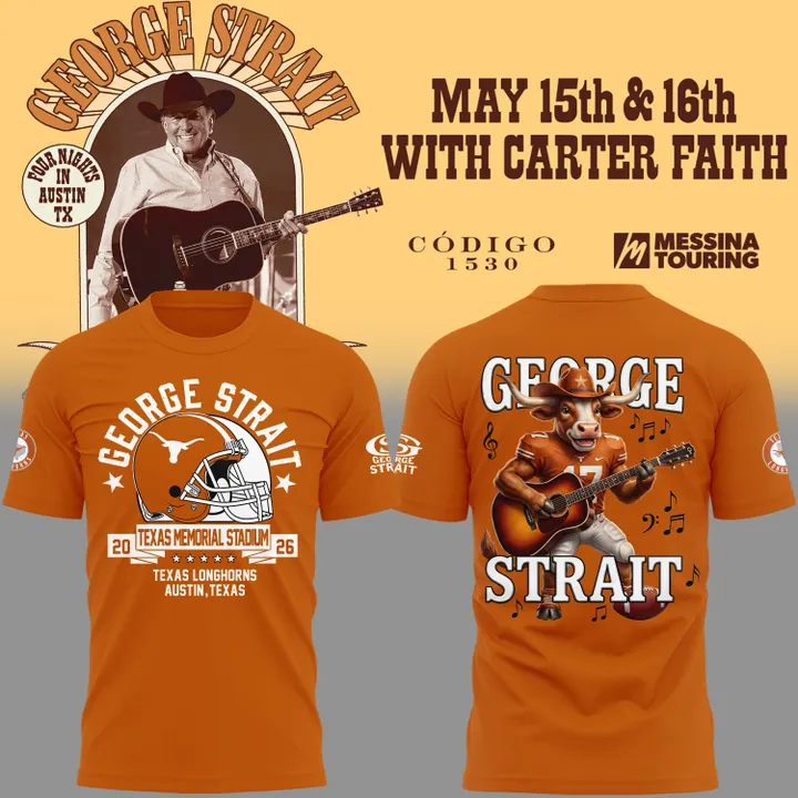 Limited edition George Strait x Texas Longhorns 2026 -Tshirt