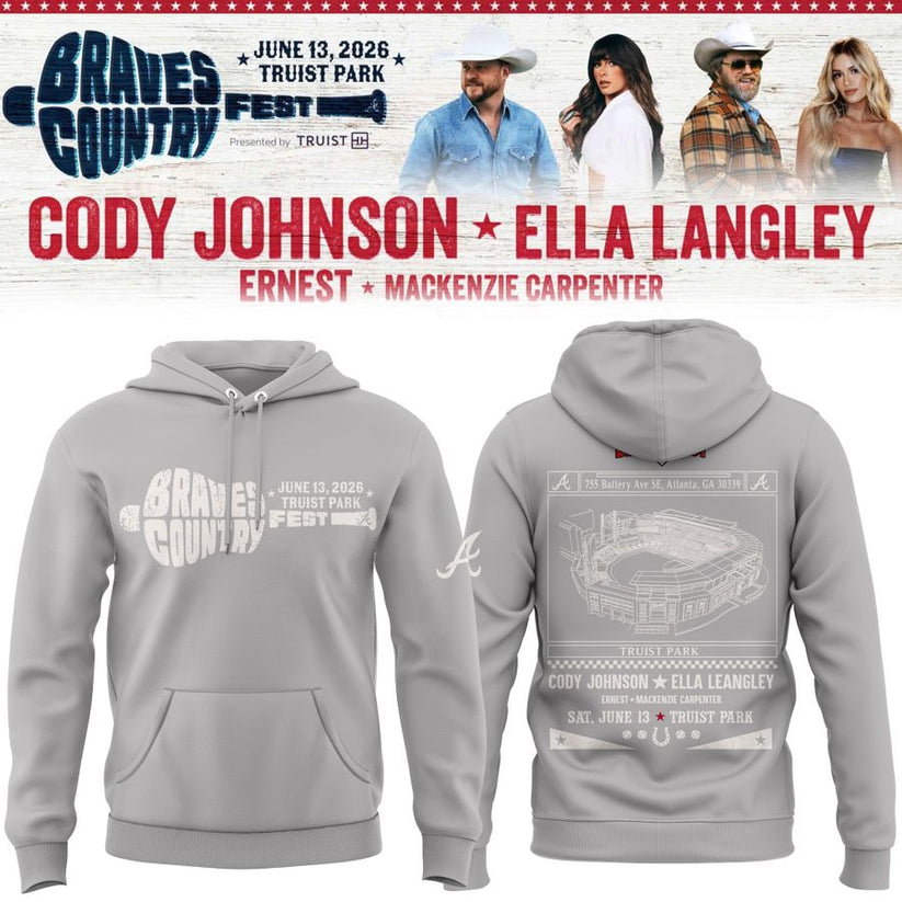 Specical New Braves Country Fest White Hoodie 2026