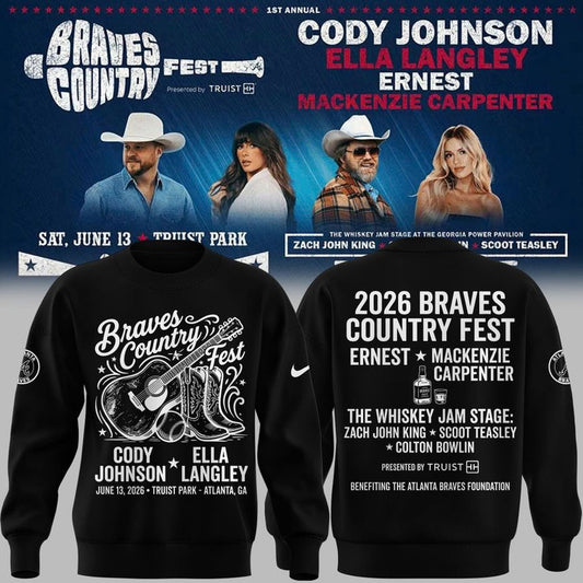Specical New Braves Country Fest White Sweater 2026