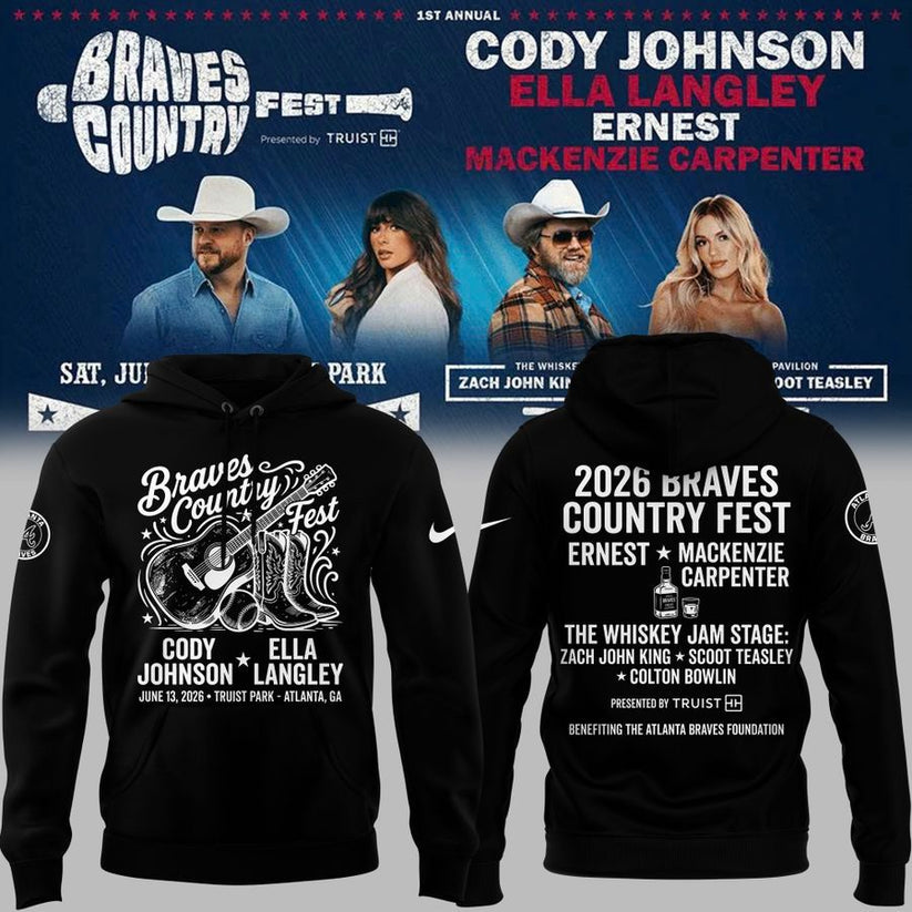 Specical New Braves Country Fest White Hoodie 2026