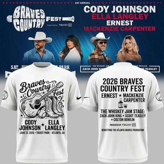 Specical New Braves Country Fest White Tshirt 2026