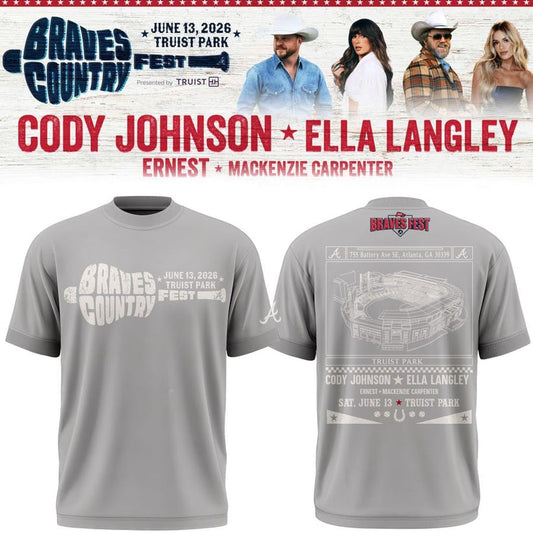 Specical New Braves Country Fest White Tshirt 2026