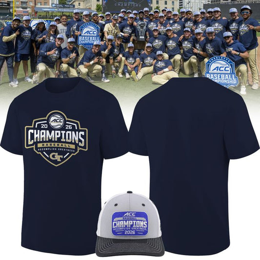 Georgia Tech Yellow Jackets Baseball Adidas ACC Tournament Champions Tee