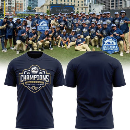Georgia Tech Baseball TOURNAMENT AND REGULAR SEASON CHAMPIONS T-Shirt