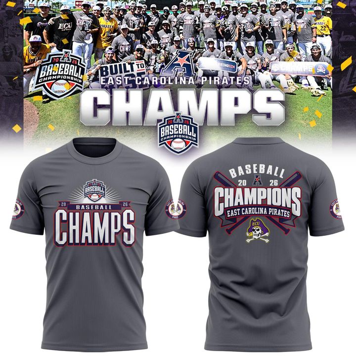 East Carolina Pirates 2026 American Baseball Champions Tshirt