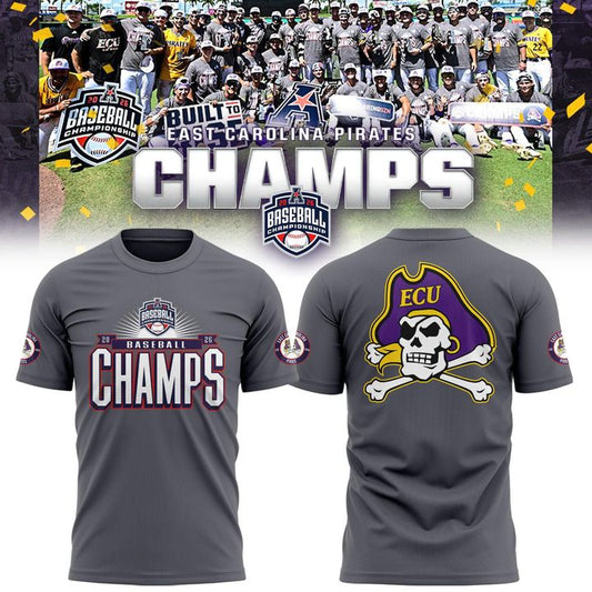 East Carolina Pirates 2026 American Baseball Champions Tshirt
