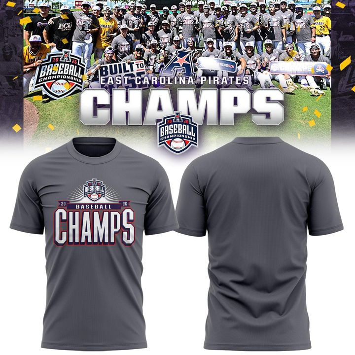 East Carolina Pirates 2026 American Baseball Champions Tshirt