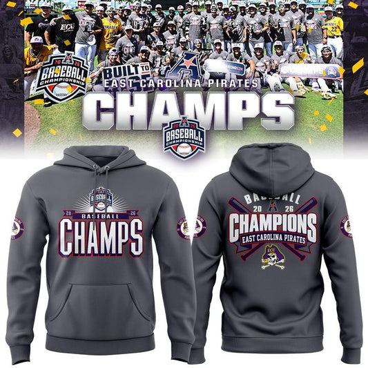 East Carolina Pirates 2026 American Baseball Champions Hoodie