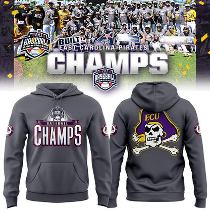 East Carolina Pirates 2026 American Baseball Champions Hoodie