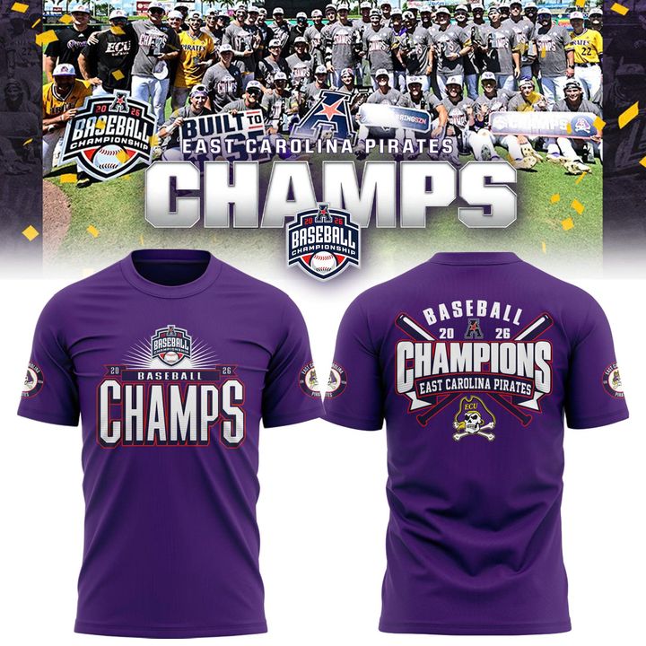 East Carolina Pirates 2026 American Baseball Champions Tshirt