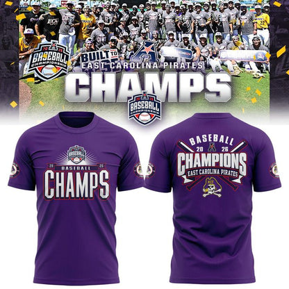 East Carolina Pirates 2026 American Baseball Champions Tshirt