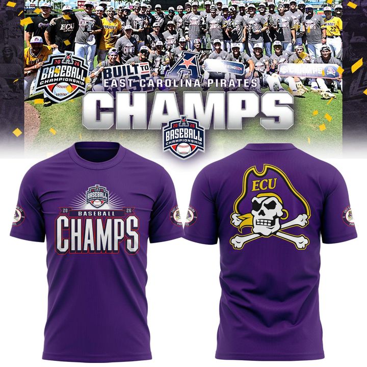 East Carolina Pirates 2026 American Baseball Champions Tshirt