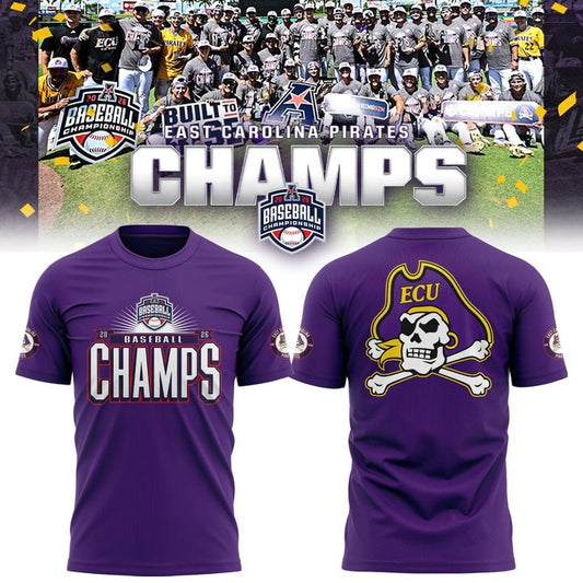 East Carolina Pirates 2026 American Baseball Champions Tshirt