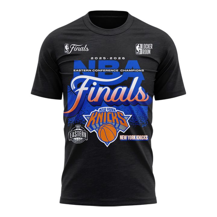 Men's New York Knicks Fanatics Charcoal 2026 Eastern Conference Champions Two-Sided T-Shirt