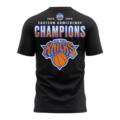 Men's New York Knicks Fanatics Charcoal 2026 Eastern Conference Champions Two-Sided T-Shirt