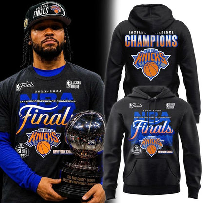 Men's New York Knicks Fanatics Charcoal 2026 Eastern Conference Champions Two-Sided Zip Hoodie