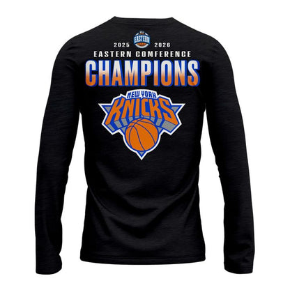 Men's New York Knicks Fanatics Charcoal 2026 Eastern Conference Champions Two-Sided Long Tee