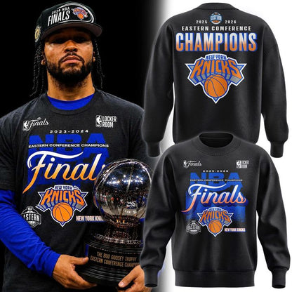 Men's New York Knicks Fanatics Charcoal 2026 Eastern Conference Champions Two-Sided Long Tee