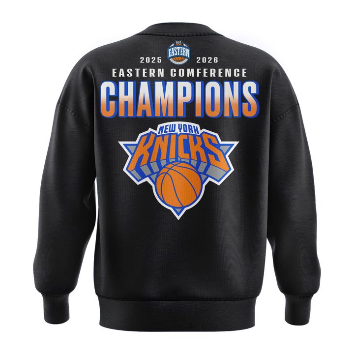 Men's New York Knicks Fanatics Charcoal 2026 Eastern Conference Champions Two-Sided Long Tee