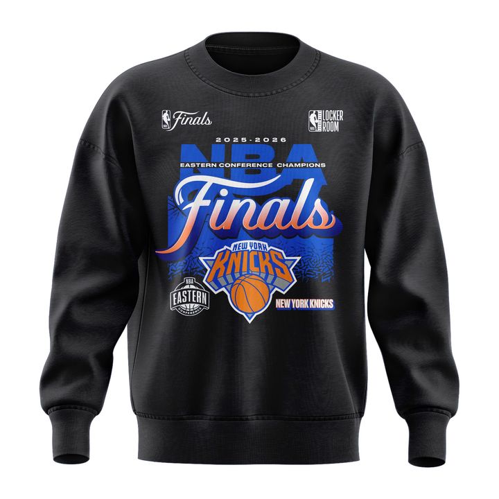 Men's New York Knicks Fanatics Charcoal 2026 Eastern Conference Champions Two-Sided Long Tee