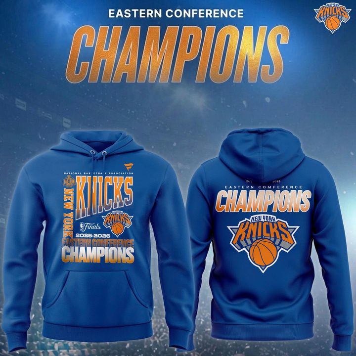 Men's New York Knicks Fanatics Charcoal 2026 Eastern Conference Champions Two-Sided Zip Hoodie