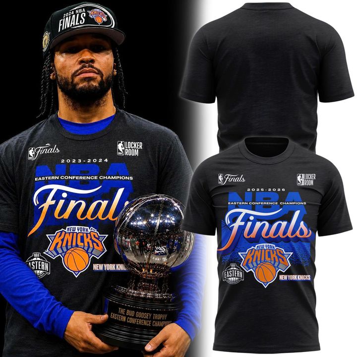 Men's New York Knicks Fanatics Charcoal 2026 Eastern Conference Champions Two-Sided T-Shirt