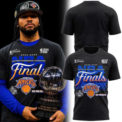 Men's New York Knicks Fanatics Charcoal 2026 Eastern Conference Champions Two-Sided T-Shirt
