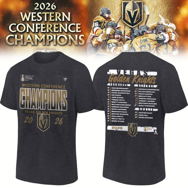 2.Vegas Golden Knights WESTERN CONFERENCE CHAMPIONS Tshirt 2026