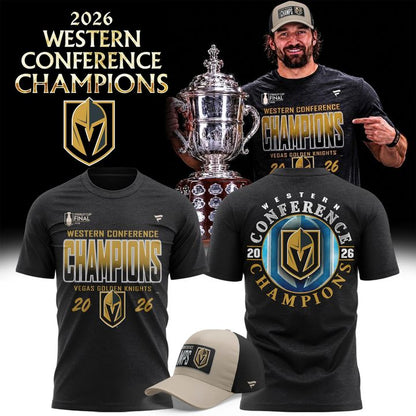 Unisex Vegas Golden Knights 2026 Western Conference Champions T-Shirt