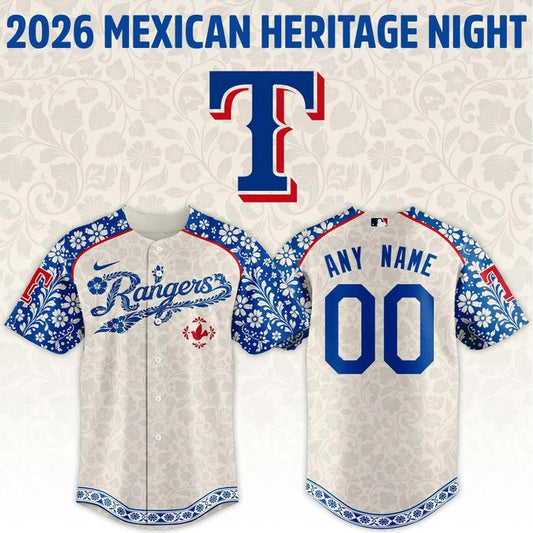 Texas Rangers 2026 Mexican Heritage Night Special Jersey - Custom