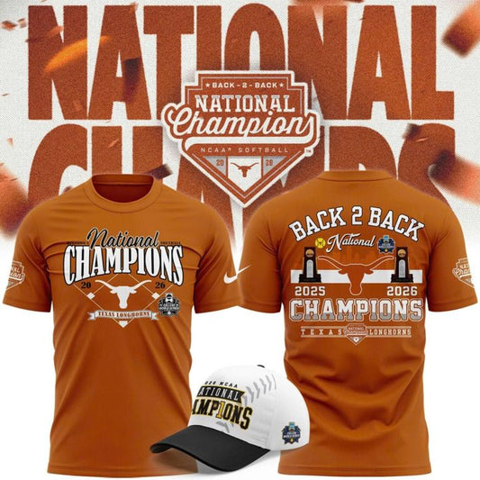 Texas Longhorns Back To Back NATIONAL CHAMPIONS T-shirt