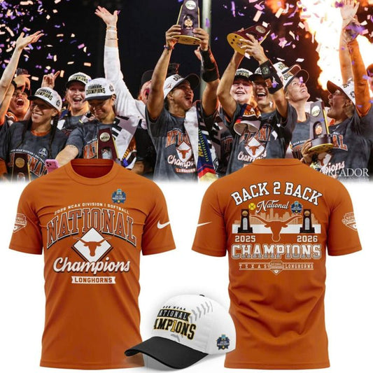 Texas Longhorns Back To Back NATIONAL CHAMPIONS T-shirt