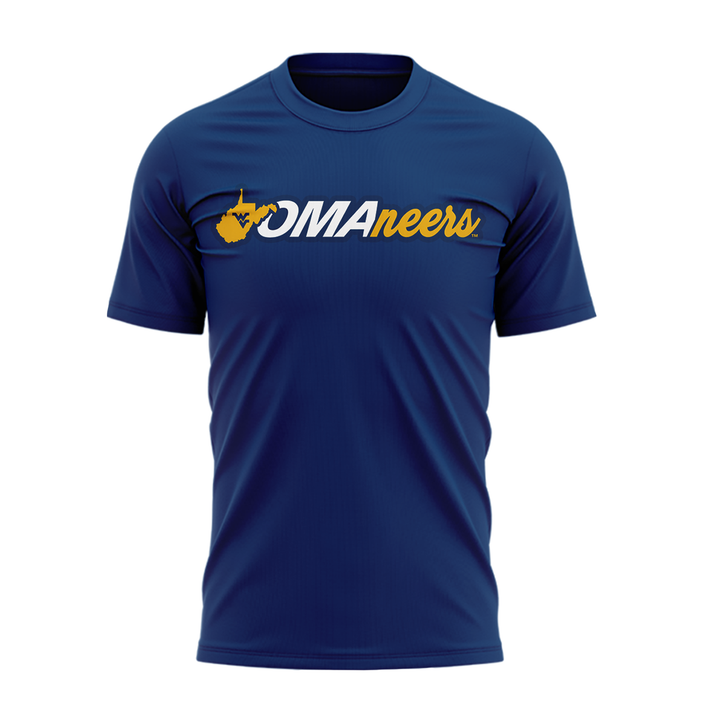 West Virginia Mountaineers 2026 Baseball Men's College World Series Omaneers Navy T-Shirt
