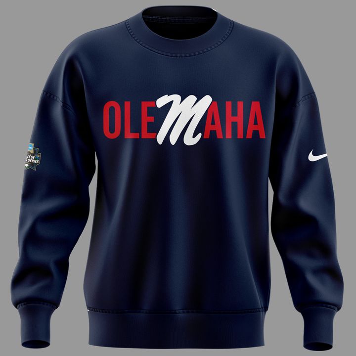 Limited Edition "Olemaha" Navy Sweat Ole Miss Baseball CWS2026