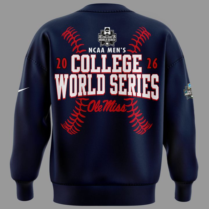 Limited Edition "Olemaha" Navy Sweat Ole Miss Baseball CWS2026